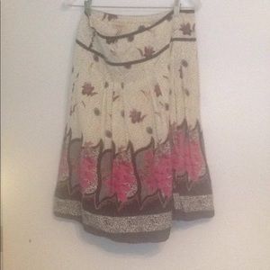 Women's skirt pretty pattern medium pink/black